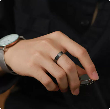 Men's Fashion Brand Simple Aperture Ring Design