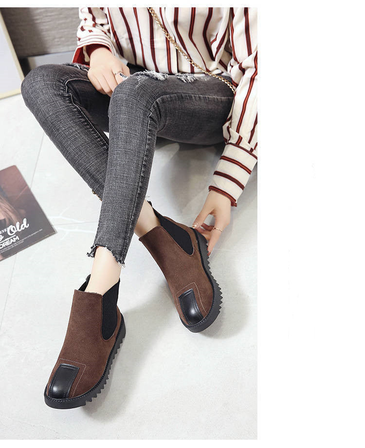 Women's Short Tube Flat Bottom Thick Cotton Boots
